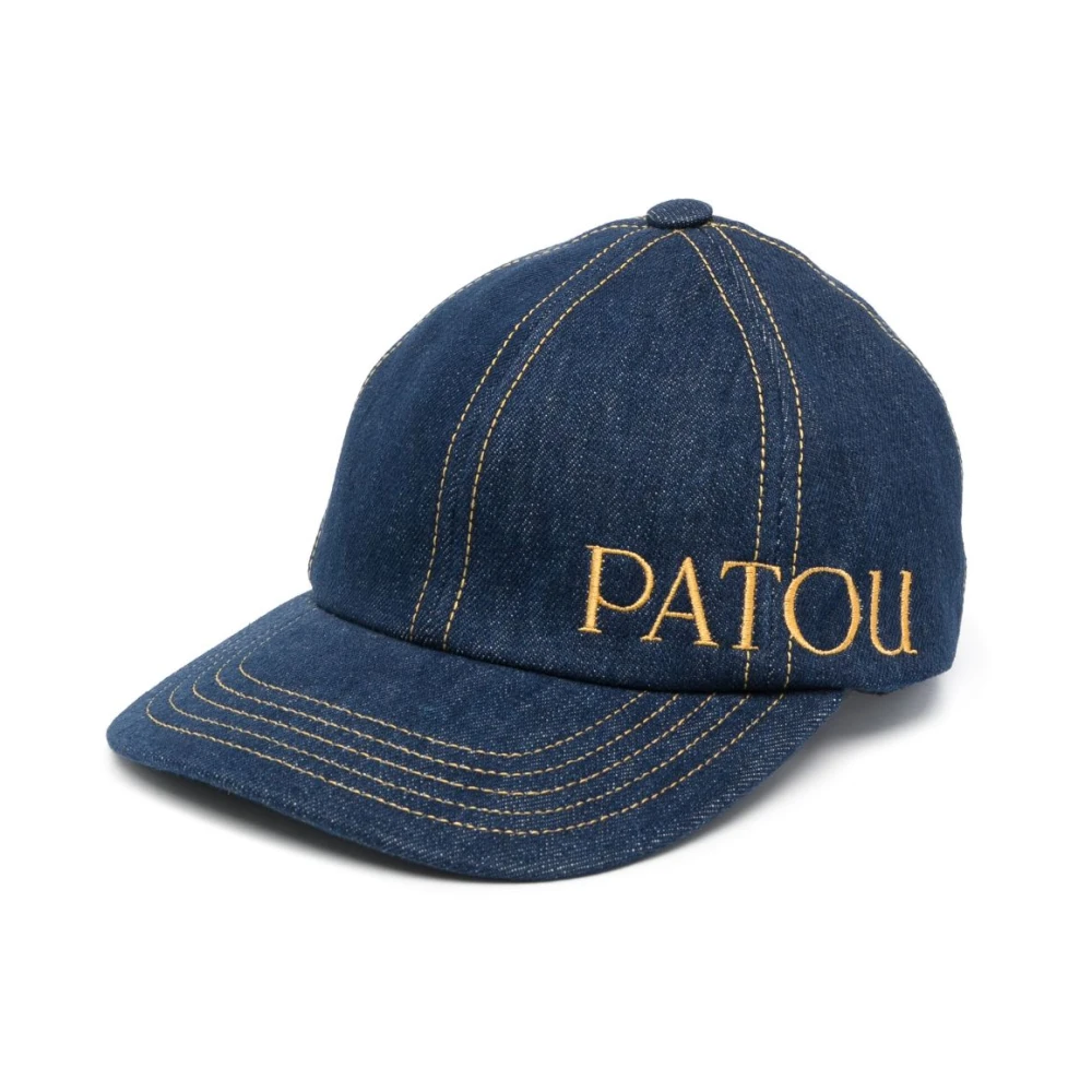 Patou Logo-geborduurde denim baseballpet Blue Dames