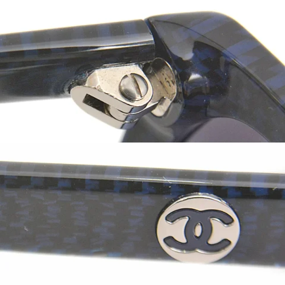 Chanel Vintage Pre-owned Plastic sunglasses Blue Dames