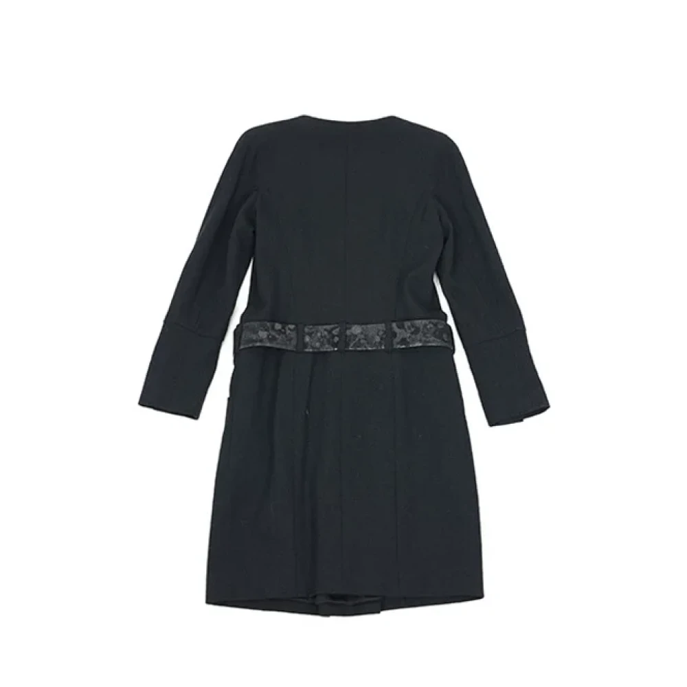 Chanel Vintage Pre-owned Wool dresses Black Dames