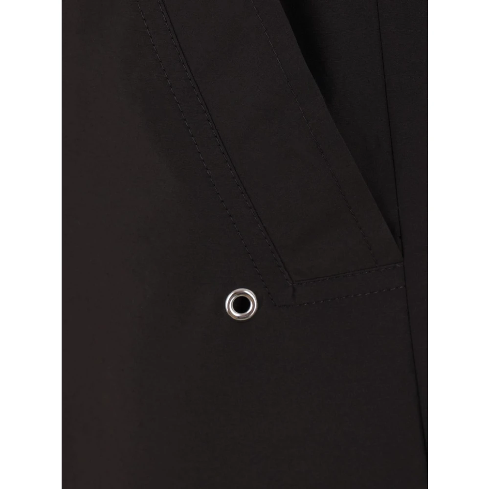 Moncler Zwarte wijde katoenen broek Black Heren