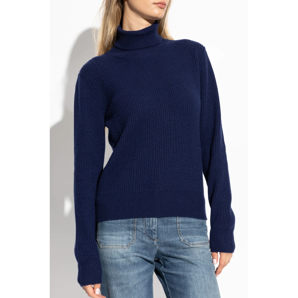ETRO Geribbelde coltrui Blue Dames