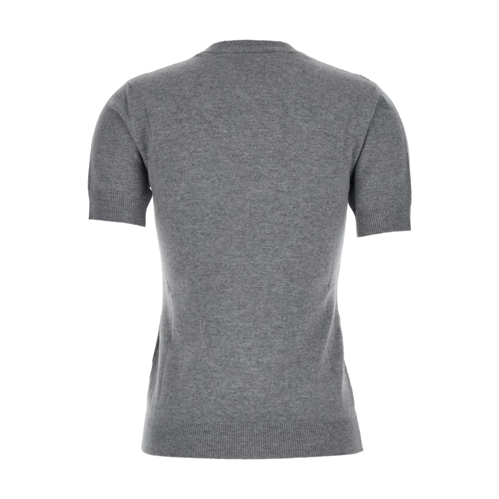 Versace Grijze Trui Korte Mouwen Stijlvol Gray Dames
