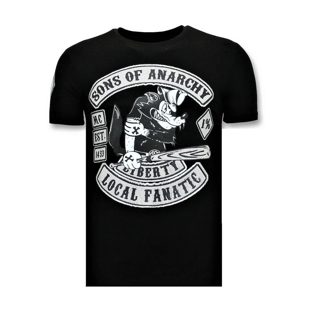 Local Fanatic Män T shirt med tryck - Sons of Anarchy Black, Herr