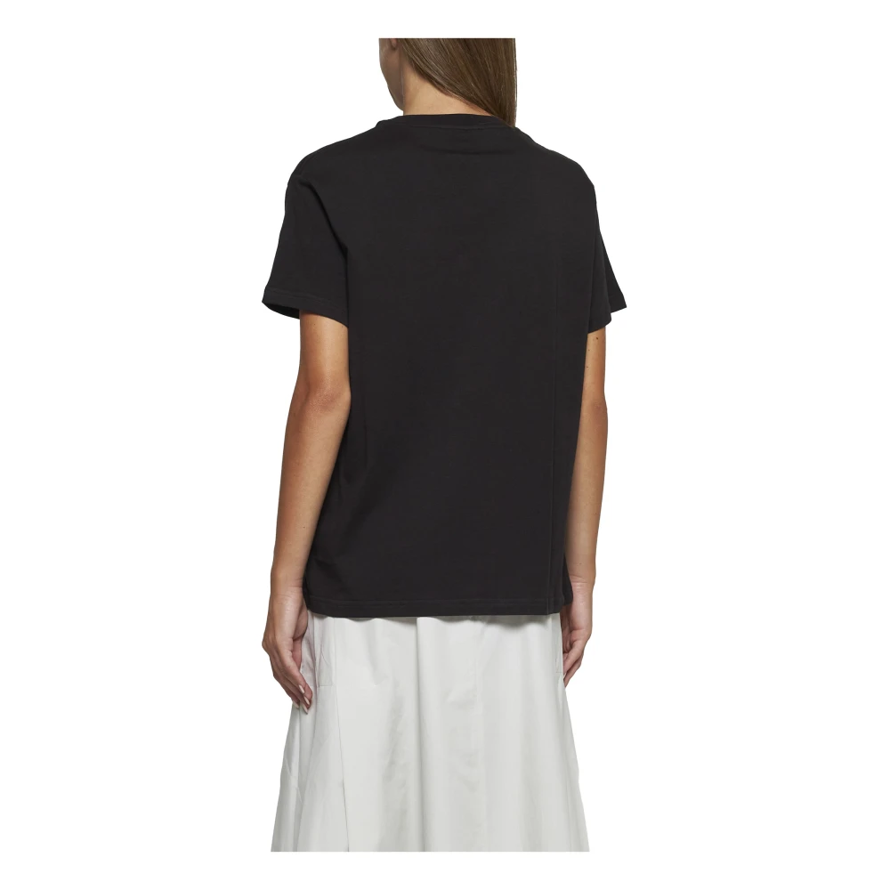 Studio Nicholson Marine Zwart Katoen Ronde Hals T-shirt Black Dames