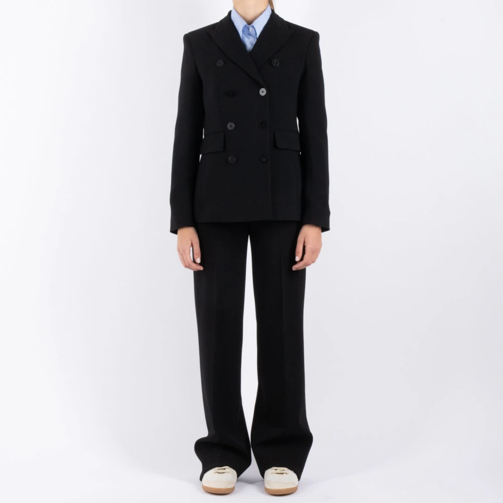 Seafarer Zwarte Wollen Kasjmier Jas Black Dames