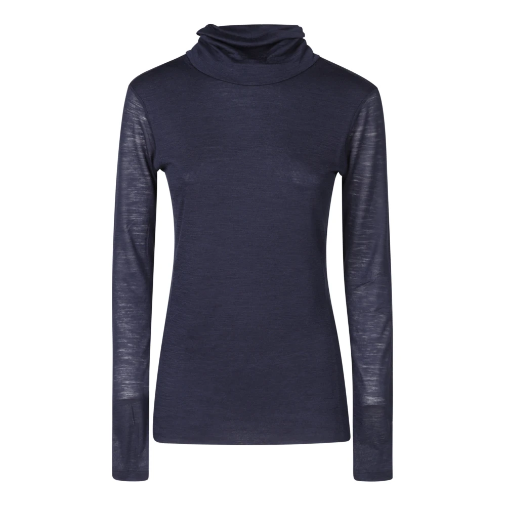 Liviana Conti Lange mouwen wol T-shirt Black Dames
