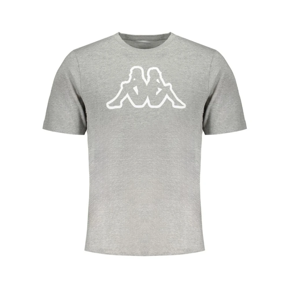 Kappa Grijze Katoenen Bedrukt T-Shirt Gray Heren