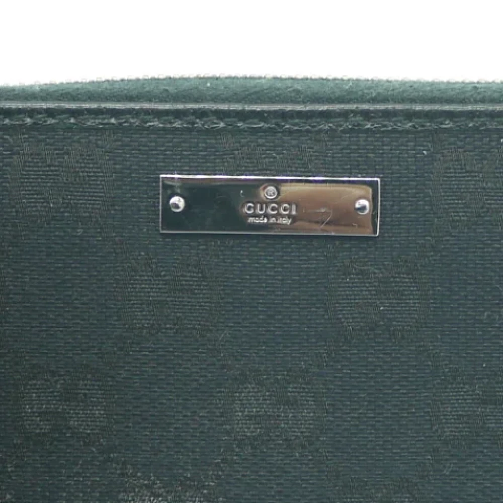 Gucci Vintage Pre-owned Canvas wallets Black Dames