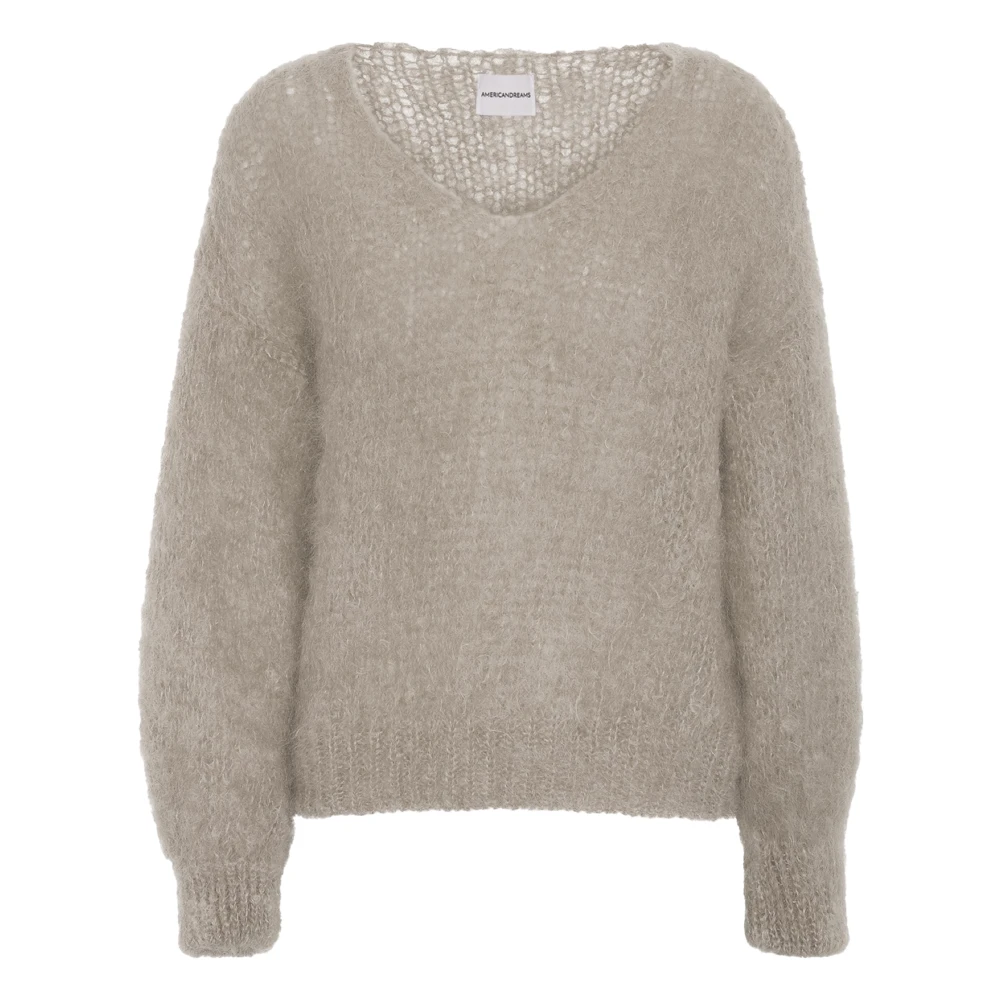 Americandreams Mujer Beige - Milana Mohair Knit - Knitwear - Xl