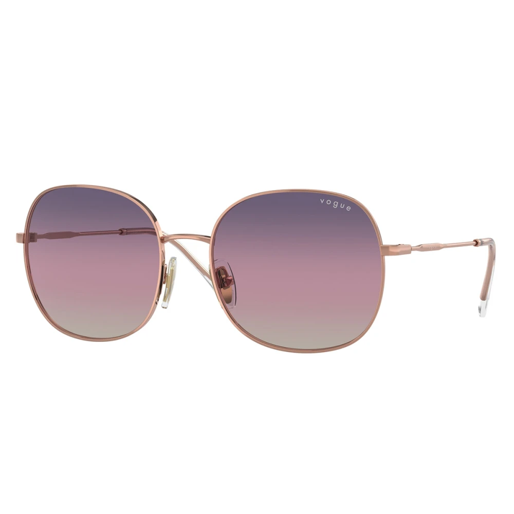 Vogue Women's Yellow Metal Frame Sunglasses Triple Gradient Lenses