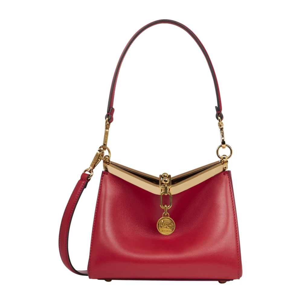 ETRO Rode Leren Mini Schoudertas Red Dames