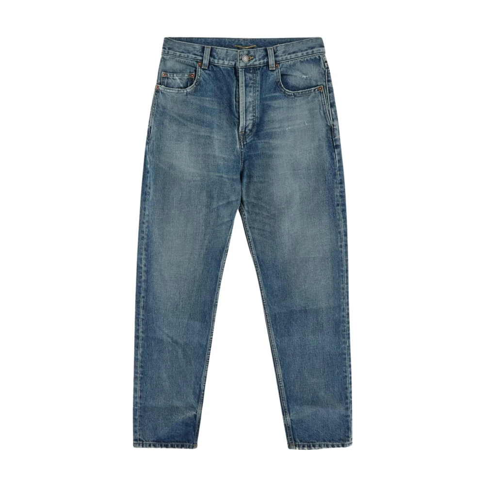 Saint Laurent Katoenen Denim Jeans Blue Dames