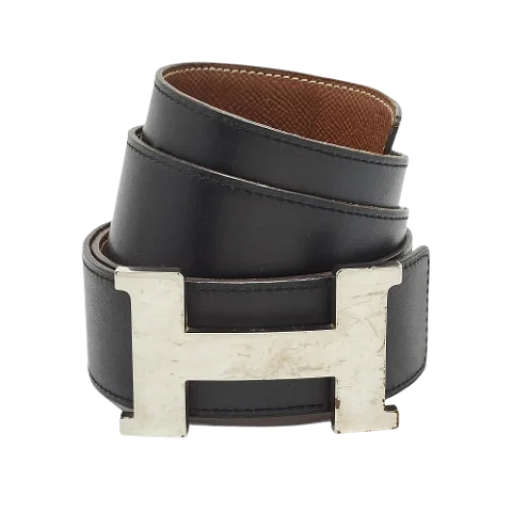 Hermès Vintage Pre-owned Leather belts Black Heren