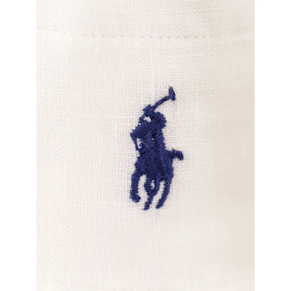 Polo Ralph Lauren Linnen Overhemd met Puntkraag White Dames