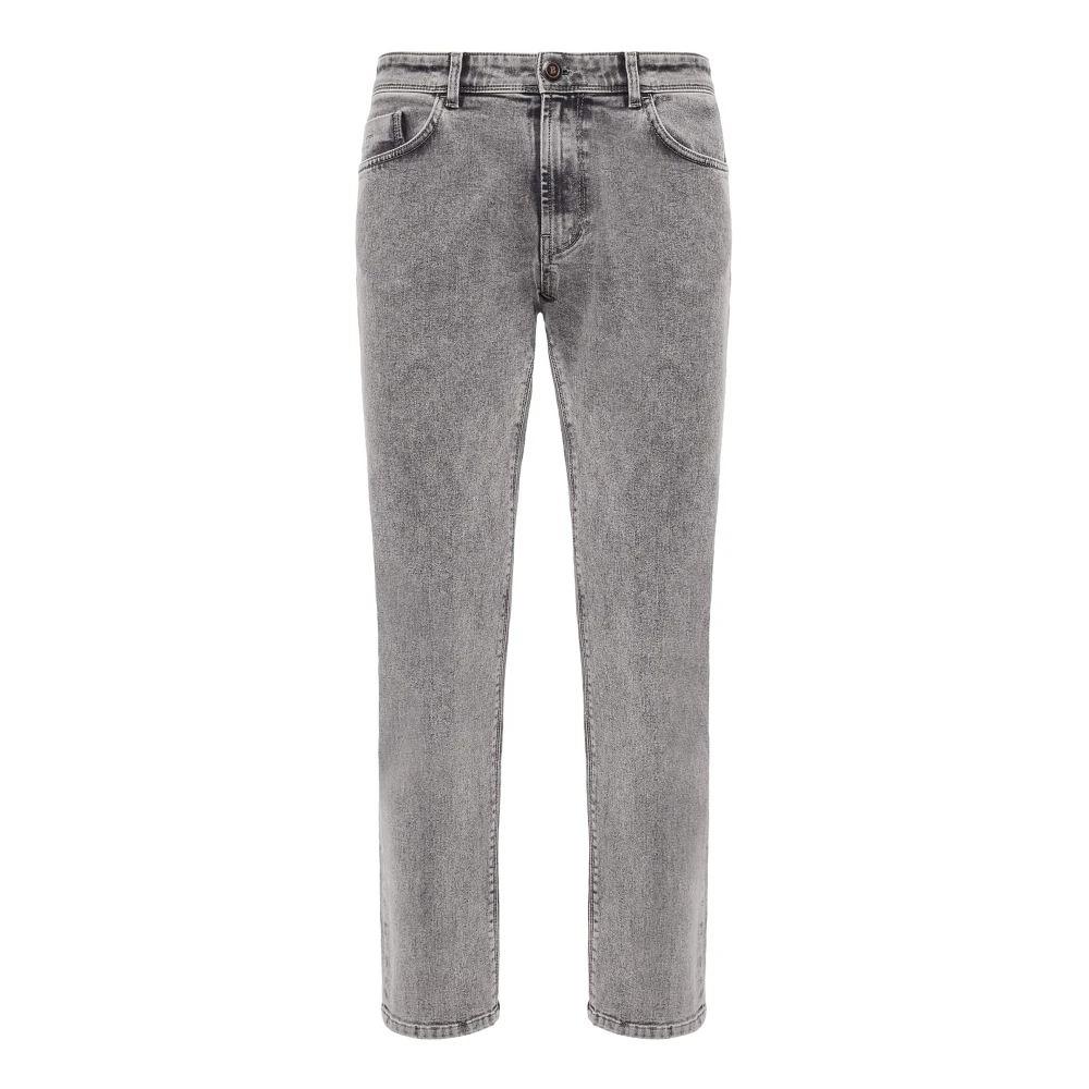 Boggi Milano Stretch Denim Jeans Gray Heren