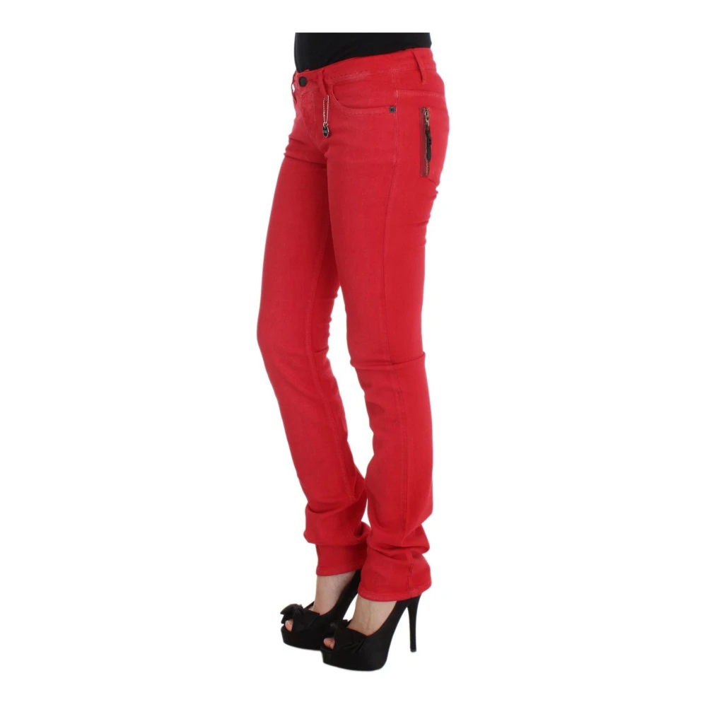 Costume National Super Slim Fit Rode Jeans Red Dames