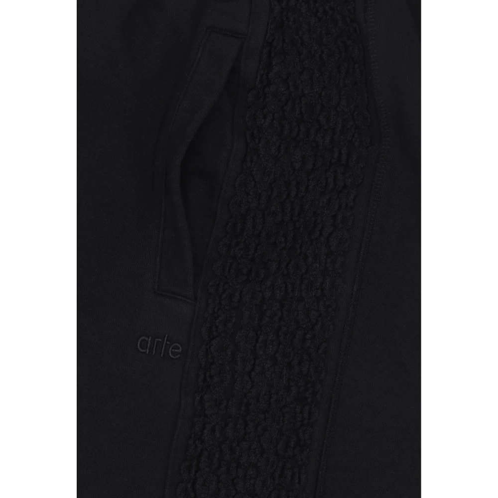 Arte Antwerp Bloementape Wijde Pijp Katoenen Broek Black Heren