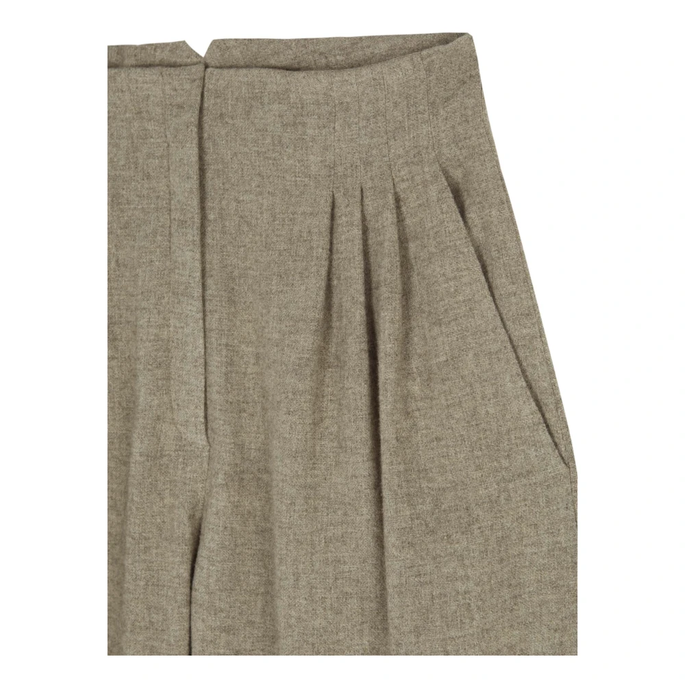 Cortana Yak Wol Hoge Taille Broek Gray Dames
