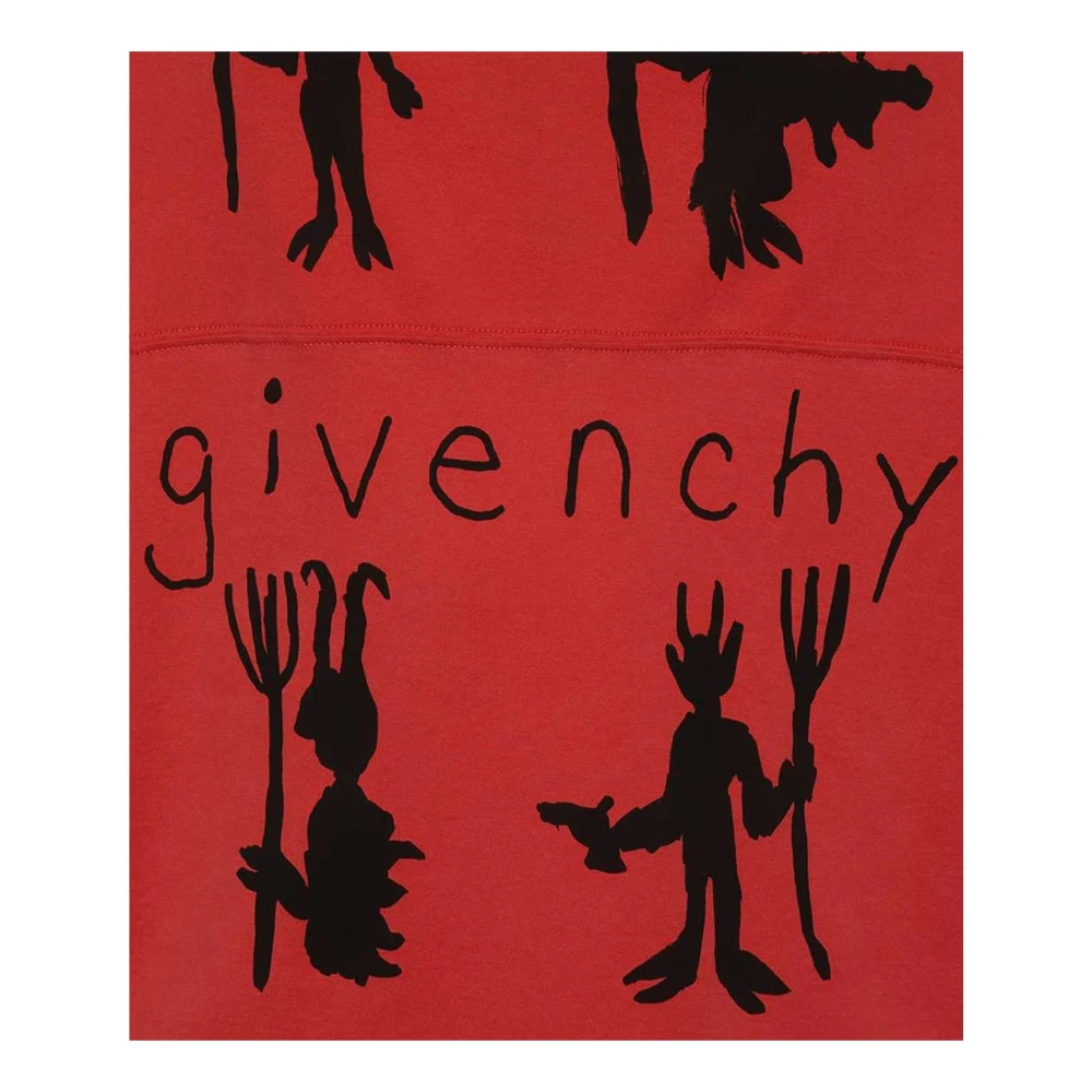 Givenchy Hoodie van katoen met logo-details Red Heren
