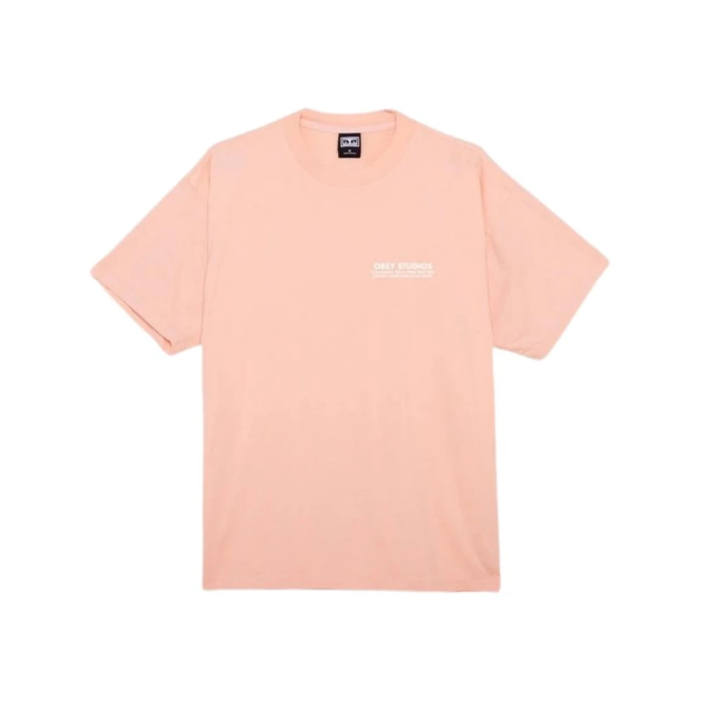 Obey Oog Studios Mode Stijl Pink Heren