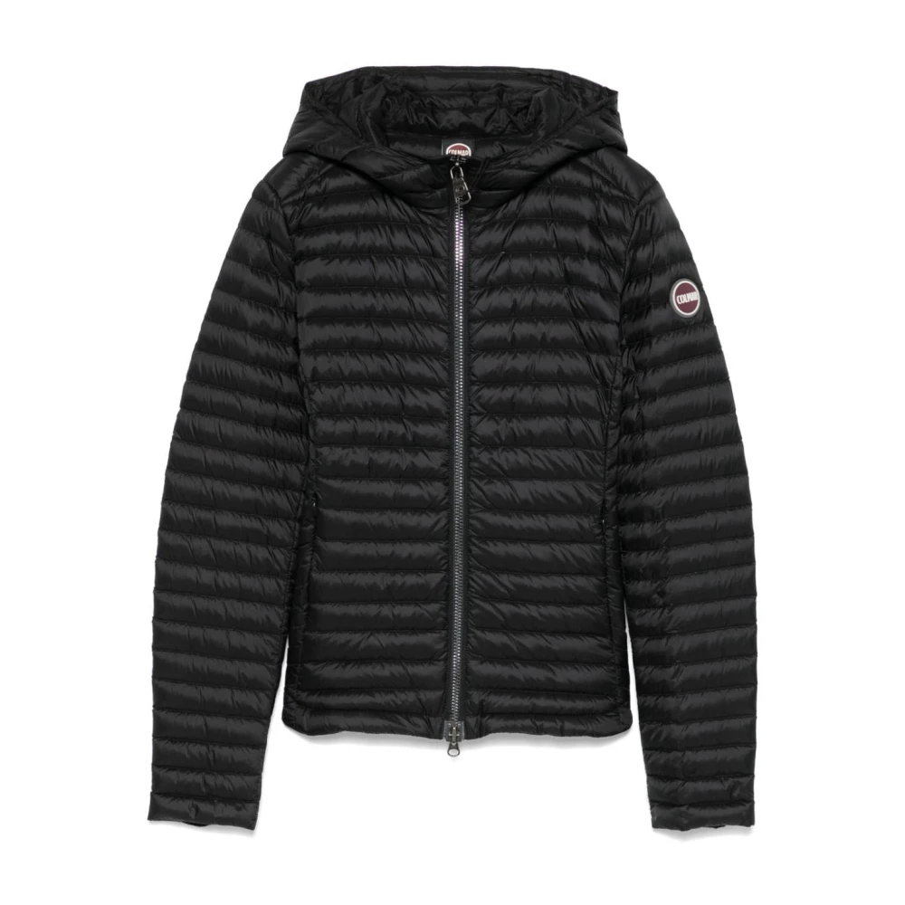 Colmar Svart Dunjacka Med Huva Slim Fit Black, Dam