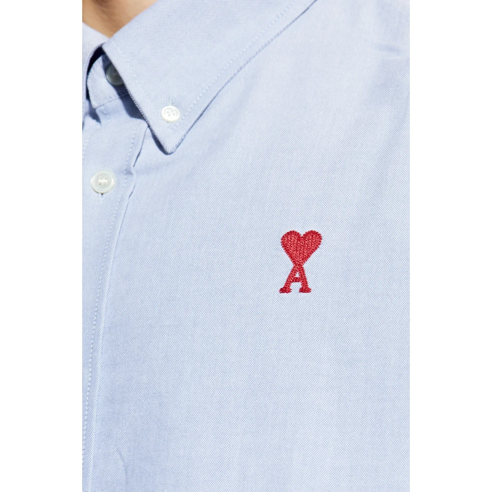 Ami Paris Kortemouwenshirt Blue Heren