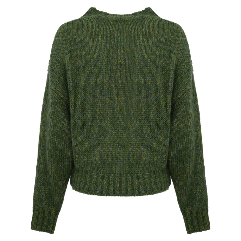 Max Mara Weekend Groene Mohair Trui Lange Mouw Green Dames