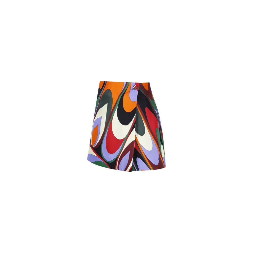 EMILIO PUCCI Arancio Verde Rok Multicolor Dames