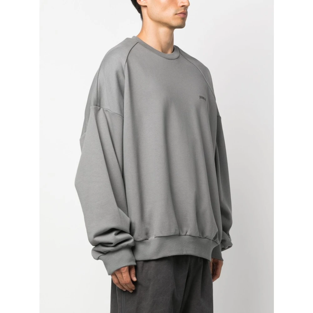 Juun.J Grijze Logo Sweatshirt Katoen Ronde Hals Gray Heren
