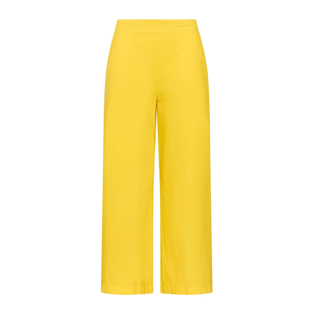 Maliparmi Geverfde Katoenen Broek Yellow Dames