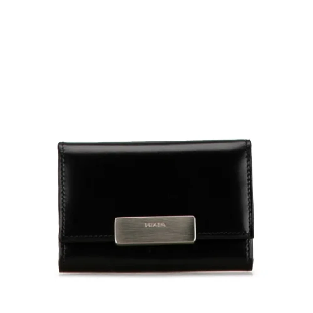 Prada Vintage Pre-owned Leather key-holders Black Dames