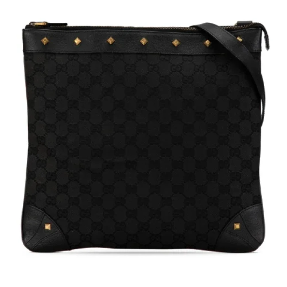 Gucci Vintage Pre-owned Canvas shoulder-bags Black Dames