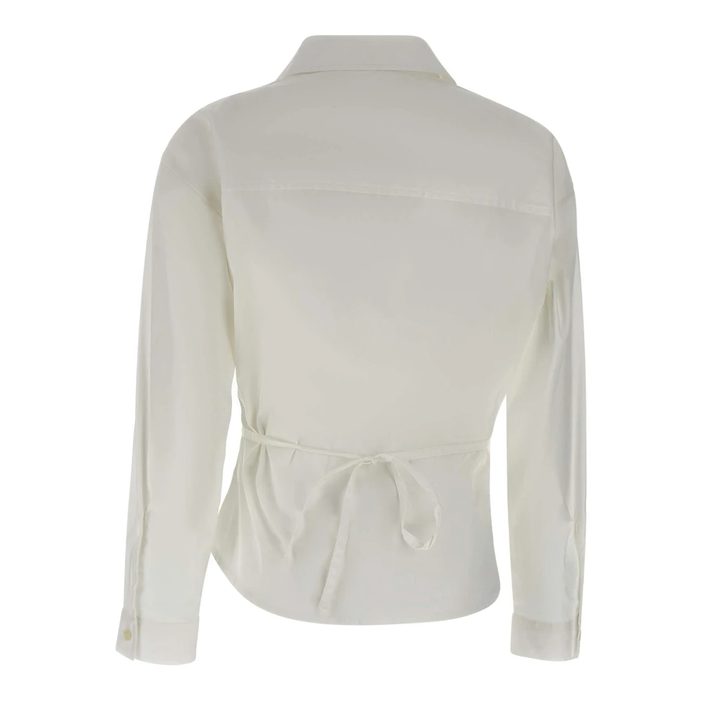 Diesel Witte Poplin Overhemd met Ovaal Logo White Dames