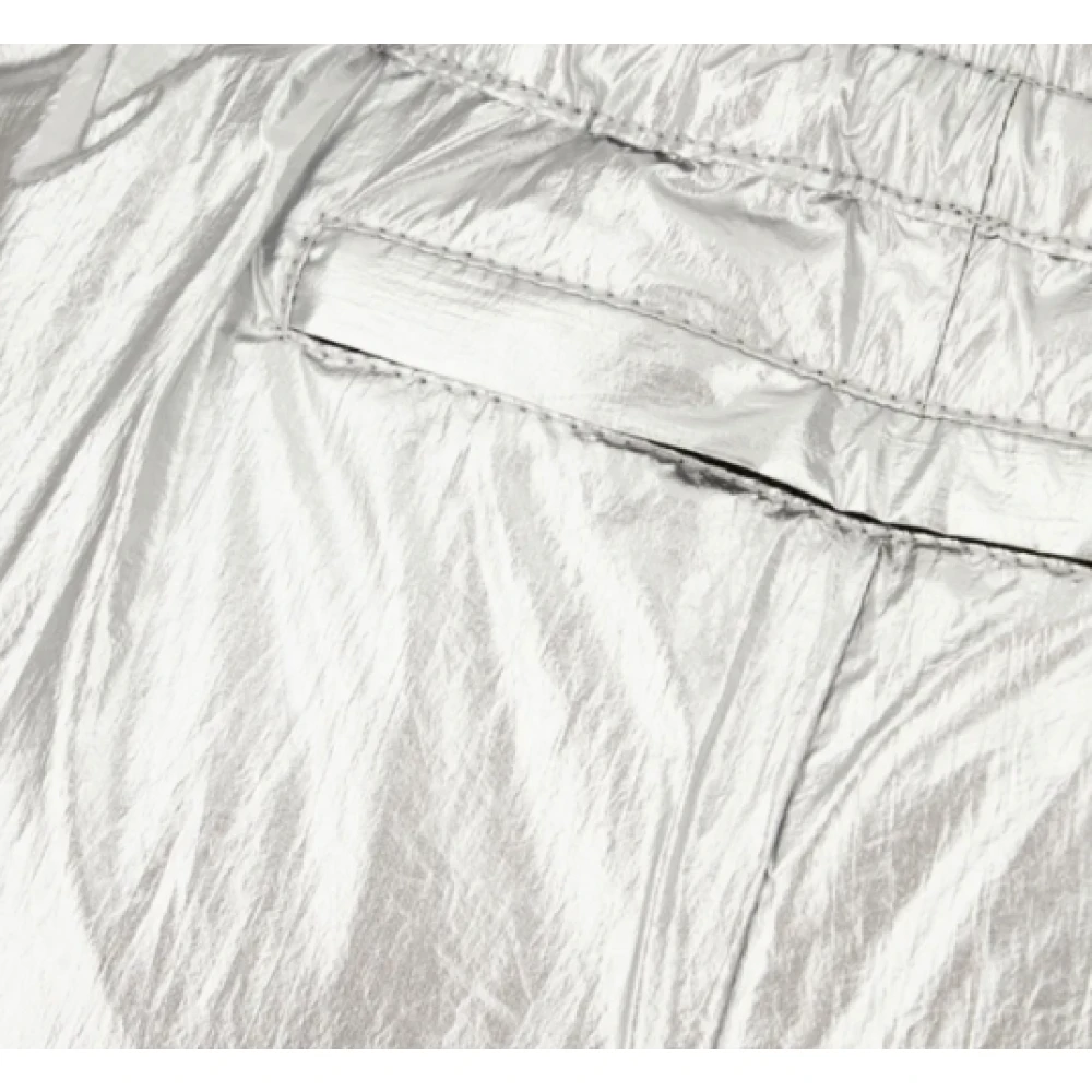 Golden Goose Metallic Shorts met Gebogen Zoom Gray Heren