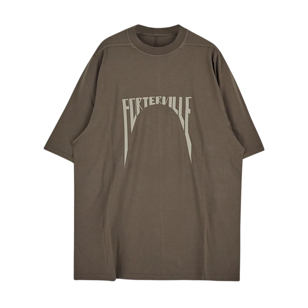 Rick Owens Jumbo Katoenen T-shirt Brown Heren