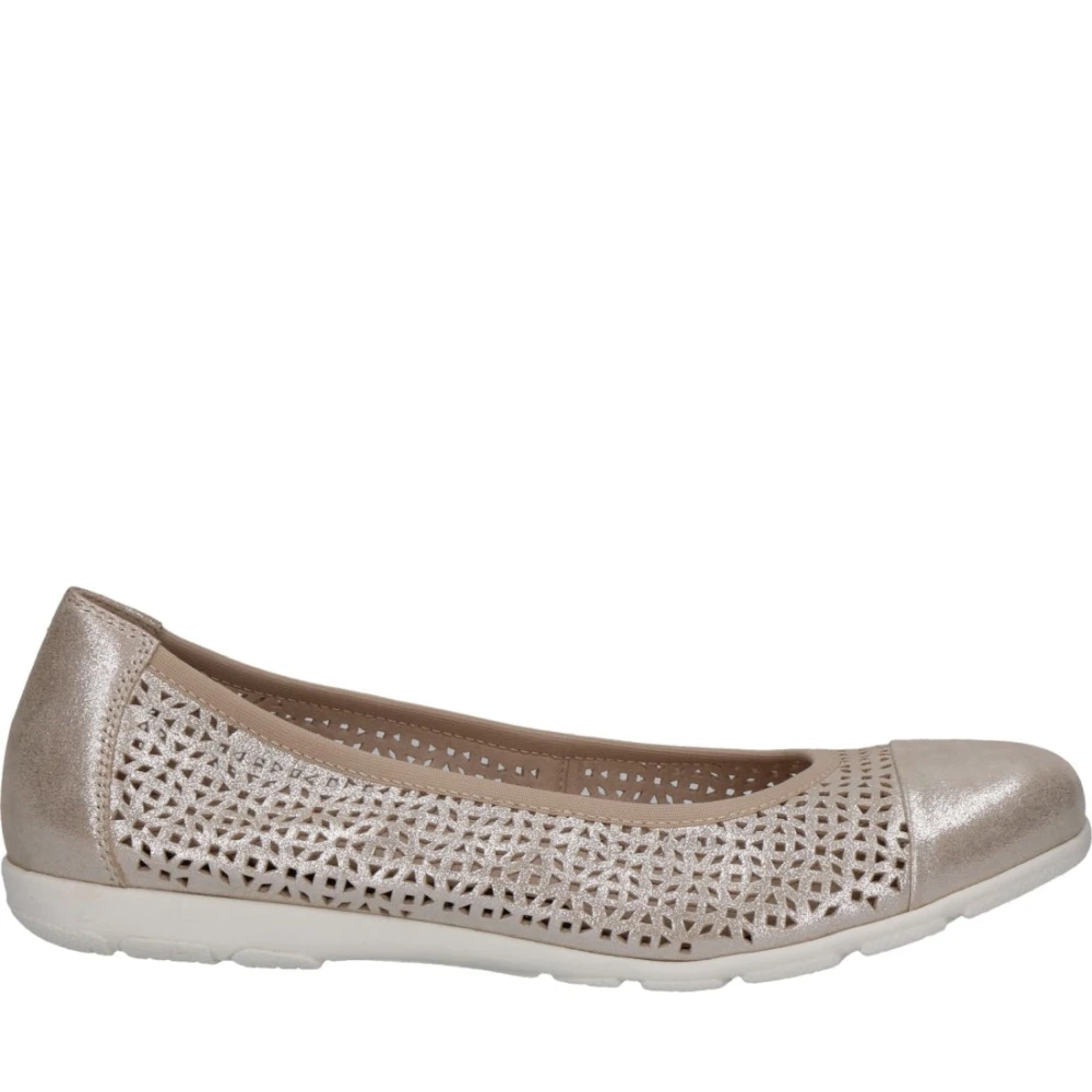 Caprice Women's Beige Ballerina Shoes, 8 Uk, Closed Ballerinas
