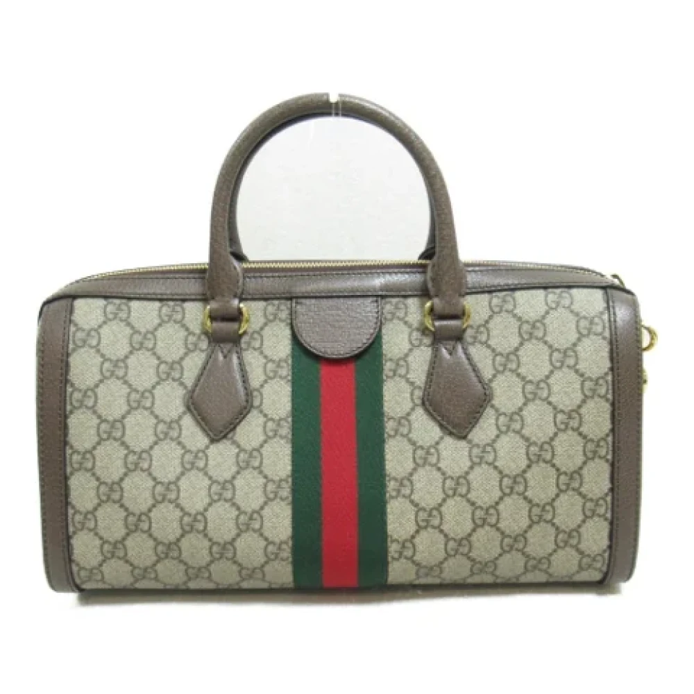Gucci Vintage Pre-owned Fabric gucci-bags Beige Dames