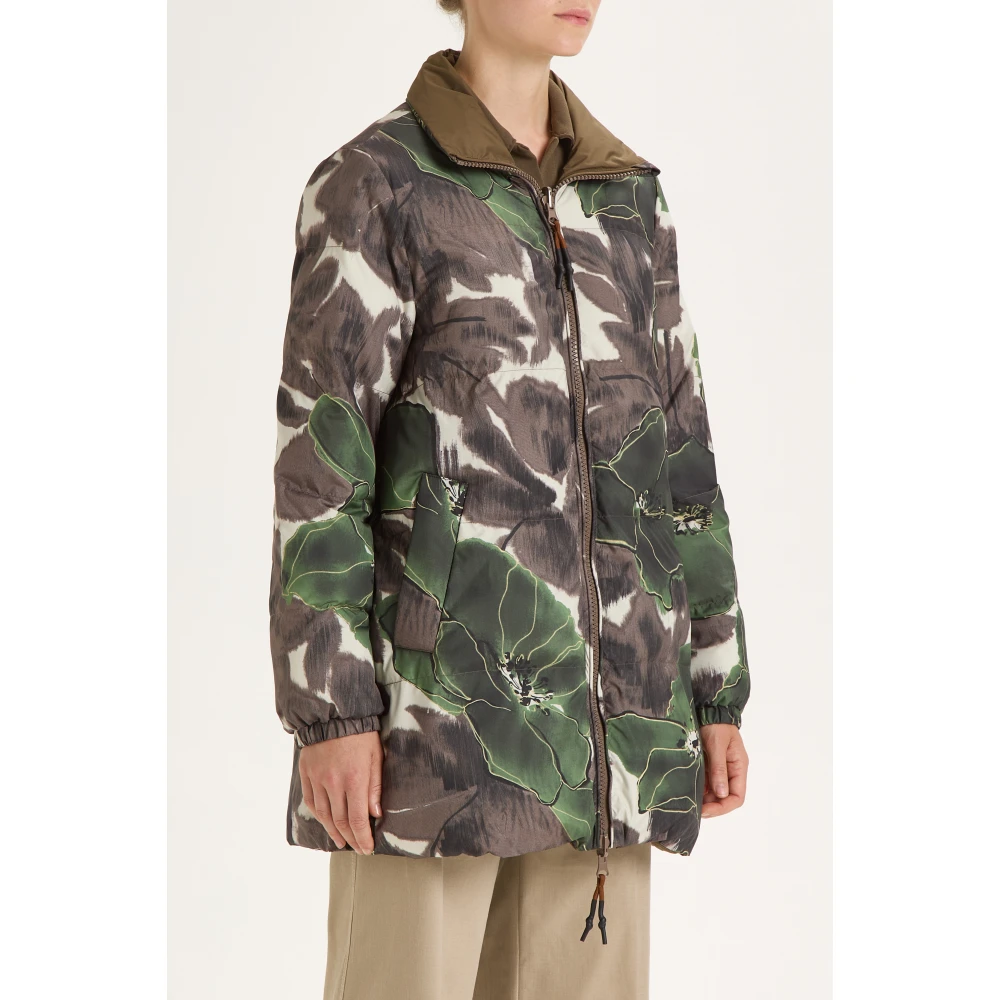Maliparmi Omkeerbare Camou Bloemen Gewatteerde Jas Multicolor Dames
