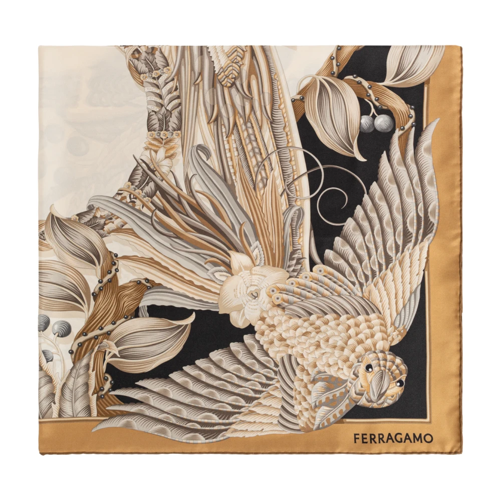 Ferragamo Silk Scarf - Female - Silk Scarves - Multicolor - One Size - Accessories