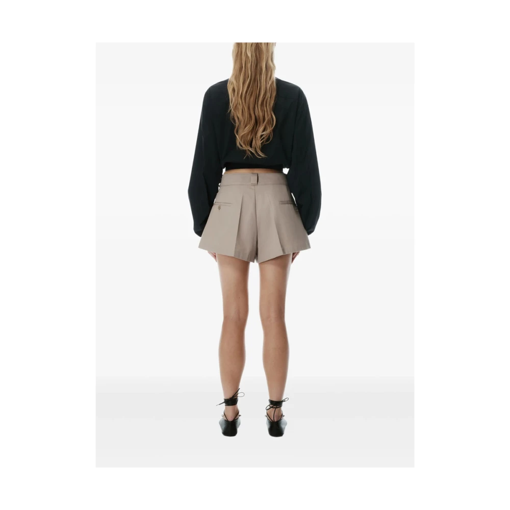 alexander wang Beige Haak Rits Broek Zakken Gray Dames