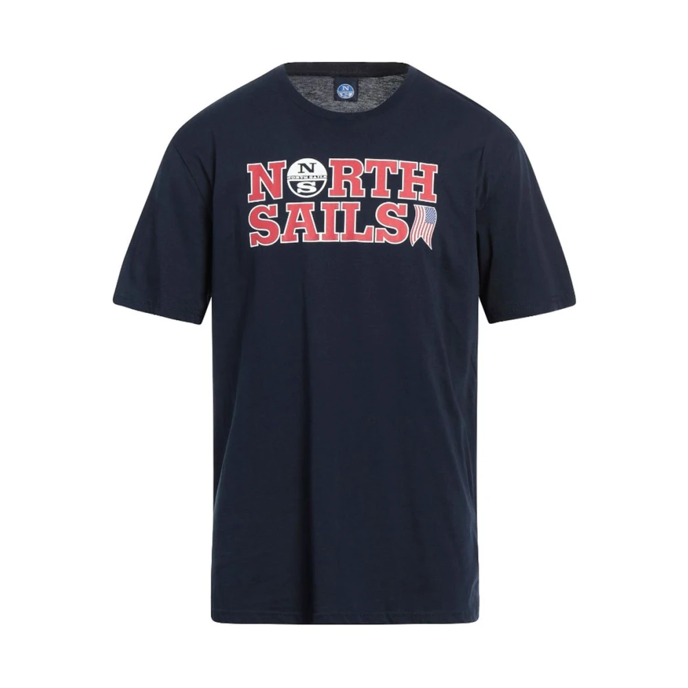 North Sails Nautisch Blauw Katoenen T-Shirt Blue Heren