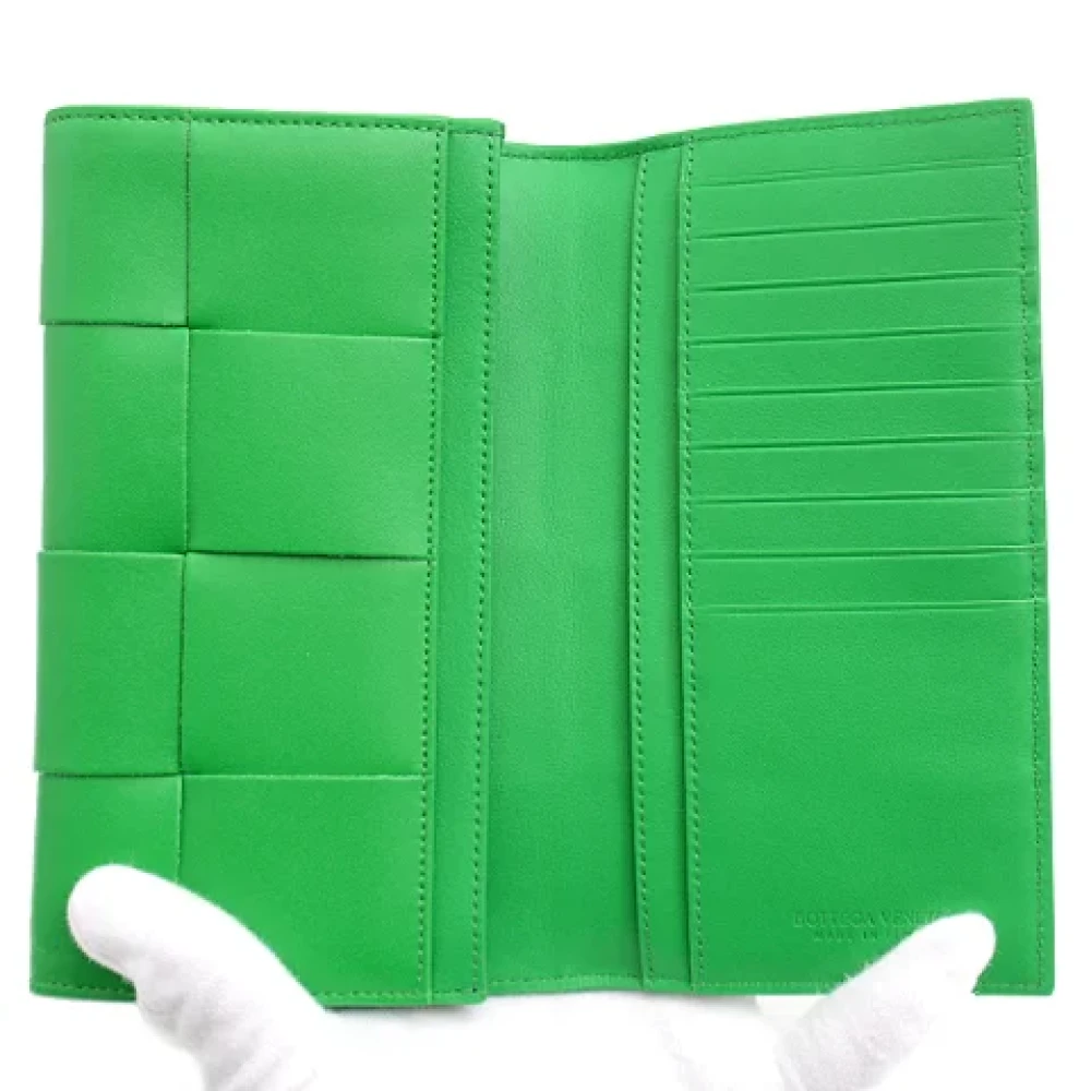 Bottega Veneta Vintage Pre-owned Leather wallets Green Heren