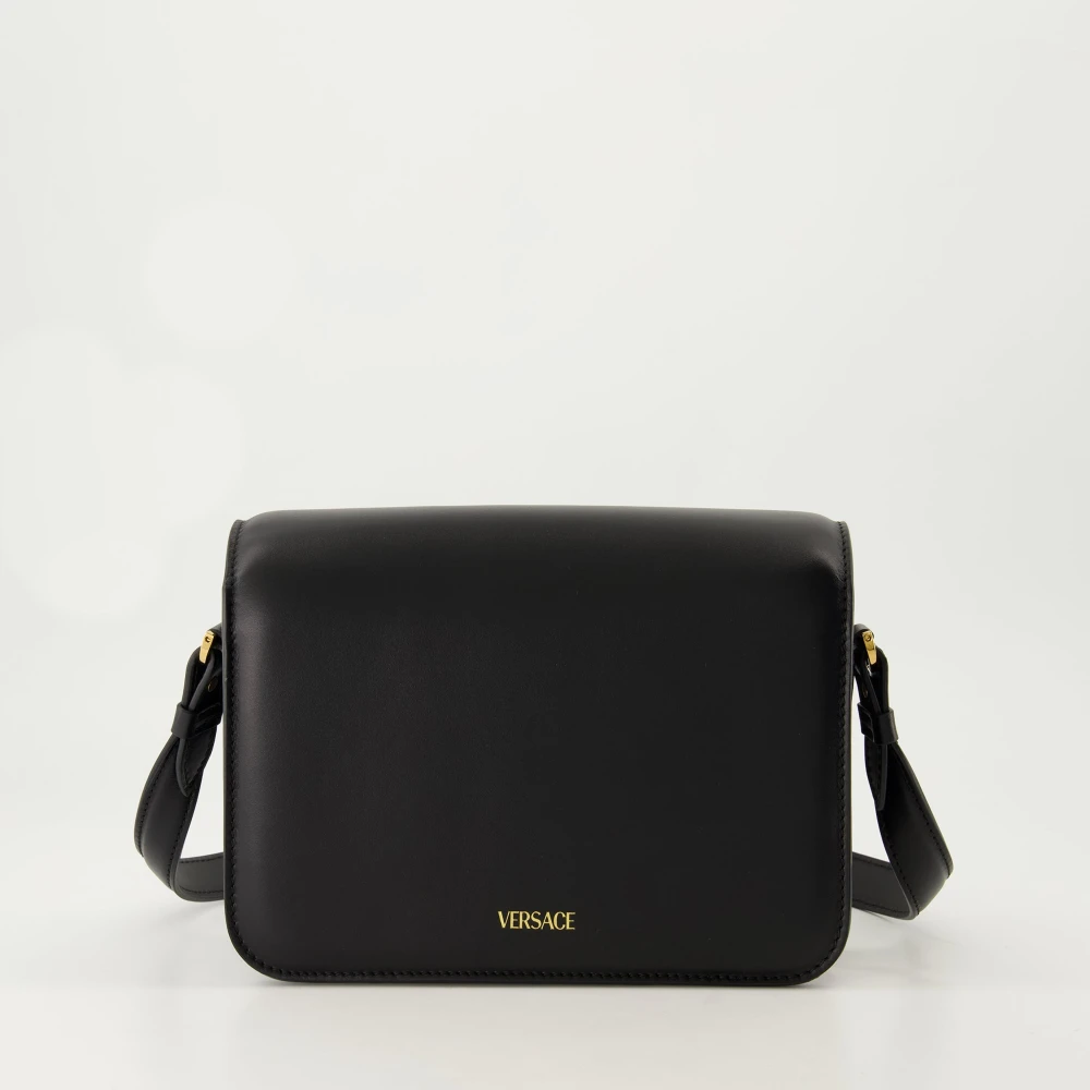 Versace Medusa Leren Tas Lente-Zomer 2025 Black Heren