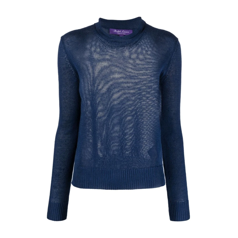 Ralph Lauren Women's Blue Round-Neck Knitwear, S, Round-Neck Knitwear