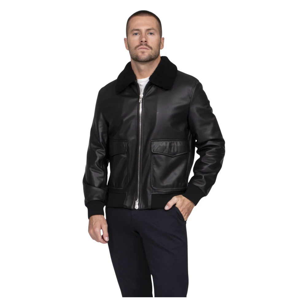 Dondup Mannelijk Zwart Jassen Heren, L, Bomber Jassen