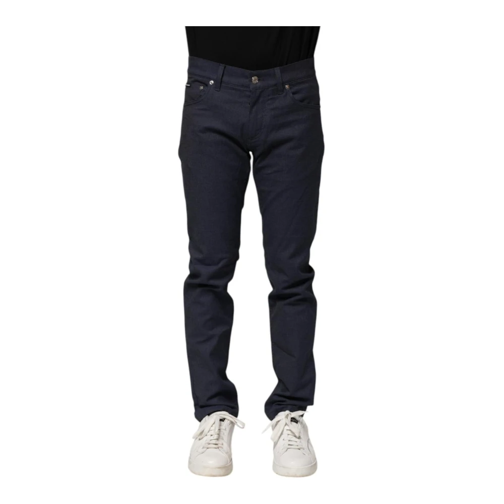 Dolce & Gabbana Uomo Blu Jeans Denim Skinny Scuro