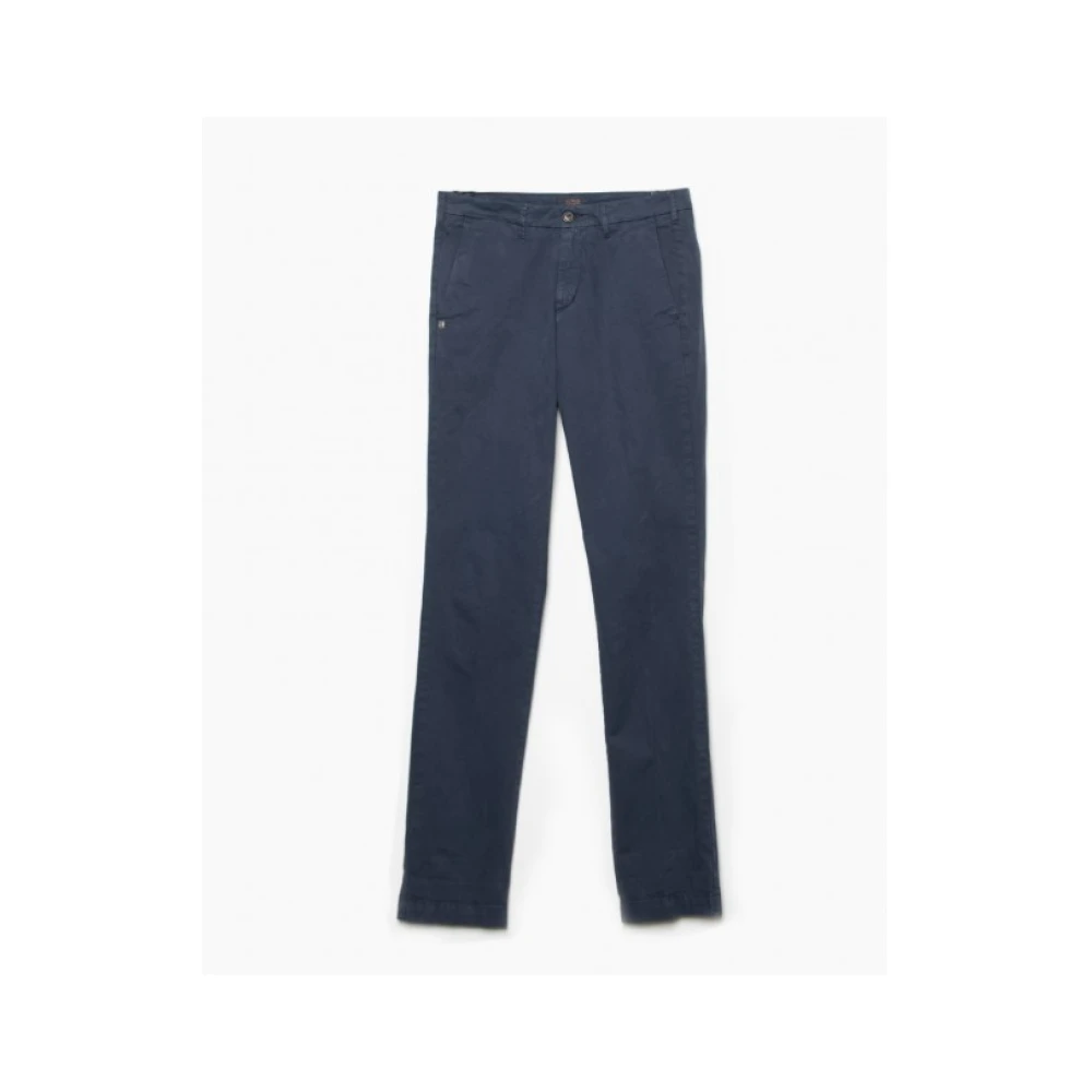 40Weft Men's Blue Chinos, M, Chino Trousers