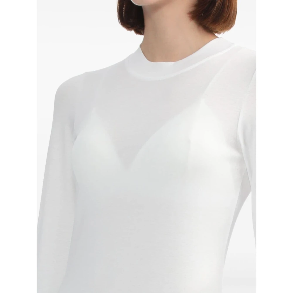 Birgitte Herskind Witte Katoenen Trui met Duimgaten White Dames