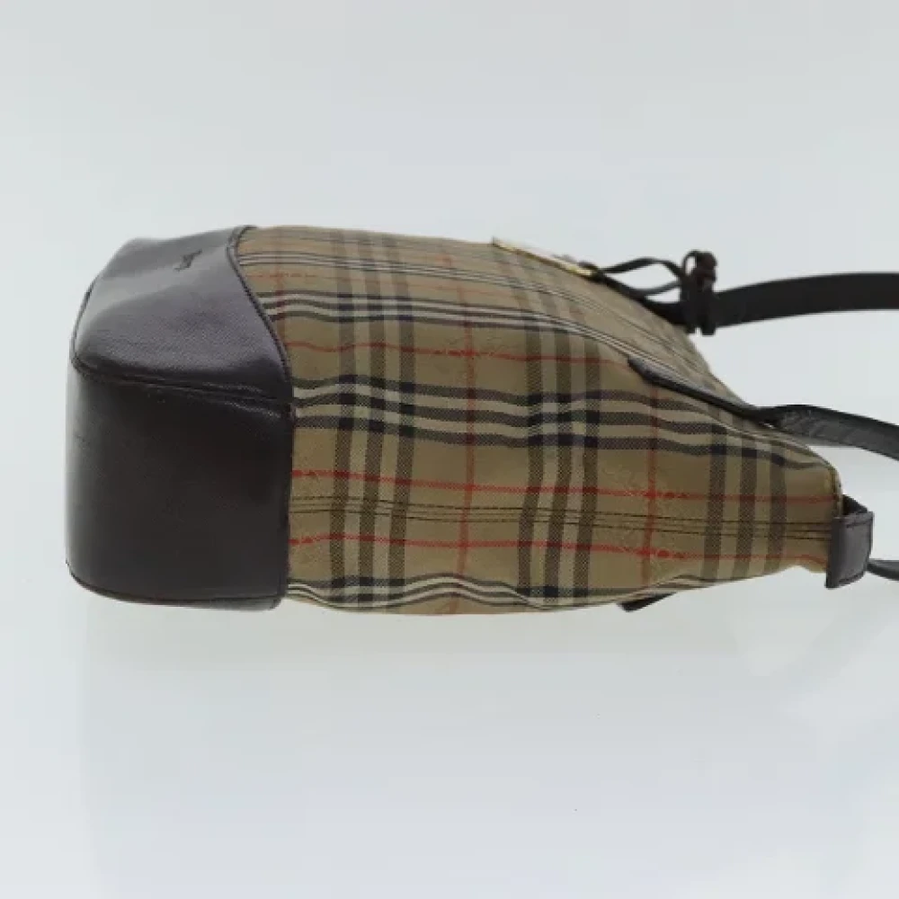Burberry Vintage Pre-owned Canvas shoulder-bags Beige Dames
