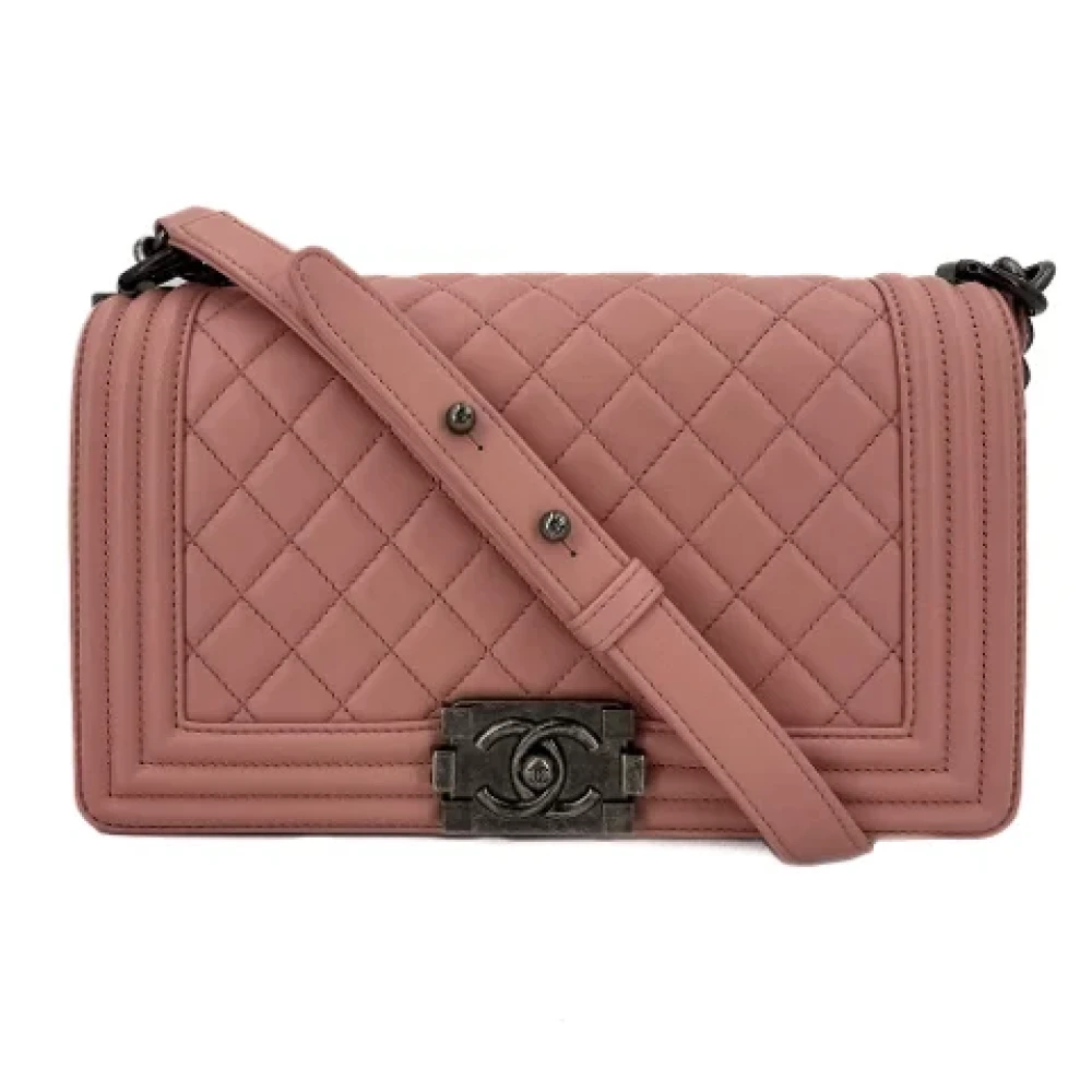 Chanel Vintage Pre-owned Leather chanel-bags Pink Dames